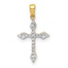 10K 1/15 carat Diamond Small Cross Pendant