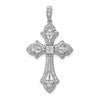 14k White Gold 1/2 carat Lab Grown Diamond VS/SI+ G+ Complete Fashion Cross Pendant