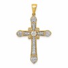 10k 1/3 carat Diamond Filigree Cross Pendant