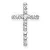 14k White Gold 1/4 carat Lab Grown Diamond VS/SI+ G+ Complete Cross Chain Slide Pendant