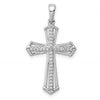 10K White Gold 1/8 carat Diamond Passion Cross Pendant