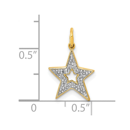 10k 1/20 carat Diamond Star Charm