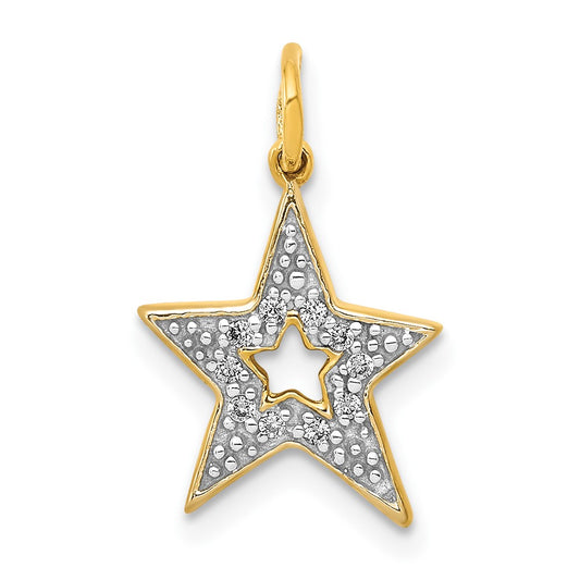 10k Diamond Star Charm