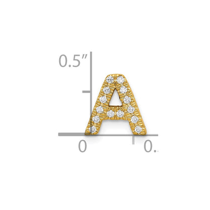 10k 1/10 carat Diamond Letter A Initial Charm