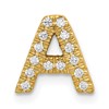 10k 1/10 carat Diamond Letter A Initial Charm