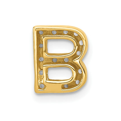 10k 1/6 carat Diamond Letter B Initial Charm