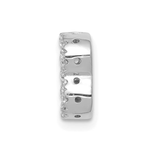14K  White Gold Diamond Letter B Initial Charm