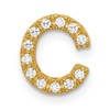 14K  Diamond Letter C Initial Charm