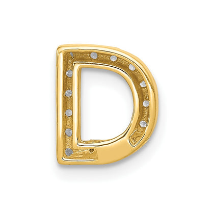 10k 1/6 carat Diamond Letter D Initial Charm