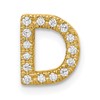 10K  Diamond Letter D Initial Charm