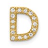 14K  Diamond Letter D Initial Charm