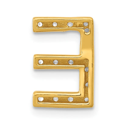 10k 1/6 carat Diamond Letter E Initial Charm