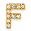 10K  Diamond Letter F Initial Charm