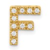 14K  Diamond Letter F Initial Charm