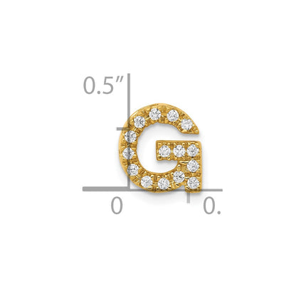 10k 1/6 carat Diamond Letter G Initial Charm