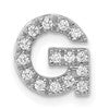 14K  White Gold Diamond Letter G Initial Charm