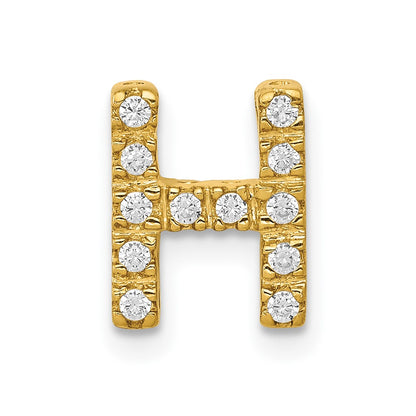 10k 1/8 carat Diamond Letter H Initial Charm