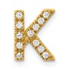 10K  Diamond Letter K  Initial Charm