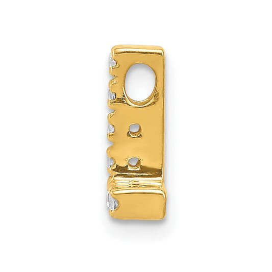 10K 1/15 carat Diamond Letter L Initial Charm