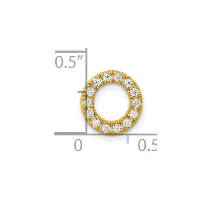 10k 1/8 carat Diamond Letter O Initial Charm