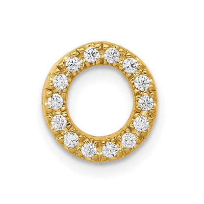 10k 1/8 carat Diamond Letter O Initial Charm