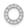 14K  White Gold Diamond Letter O Initial Charm