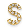 14K  Diamond Letter S Initial Charm