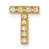 10k 1/10 carat Diamond Letter T Initial Charm