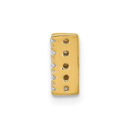 10k 1/6 carat Diamond Letter W Initial Charm