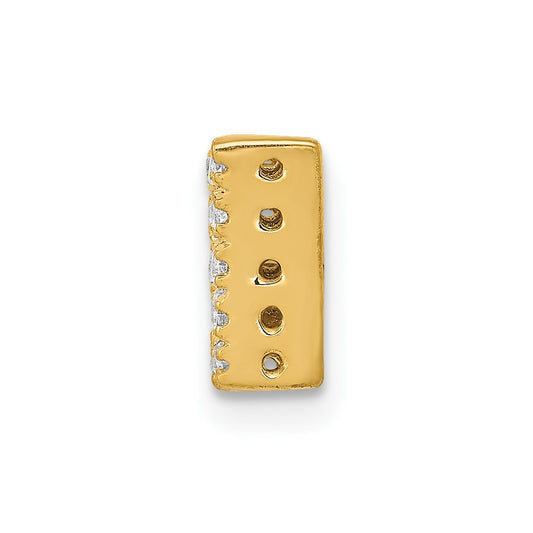 10k 1/6 carat Diamond Letter W Initial Charm