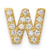 10k 1/6 carat Diamond Letter W Initial Charm