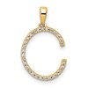 14K Diamond Letter C Initial Pendant