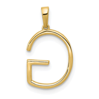 14K Diamond Letter G Initial Pendant
