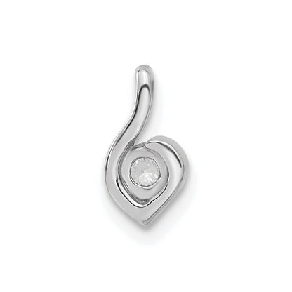 14k White Gold 1/6 carat Lab Grown Diamond VS/SI+ G+ Complete Fashion Pendant