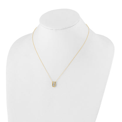 14k 1/3 carat Lab Grown Diamond VS/SI+ G+ Round Complete 18 inch U-Shape Pendant Necklace