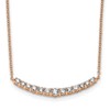 True Origin 14K Rose Gold 1/2 carat Lab Grown Diamond VS+ F+ 18 in Complete Fashion Bar Necklace