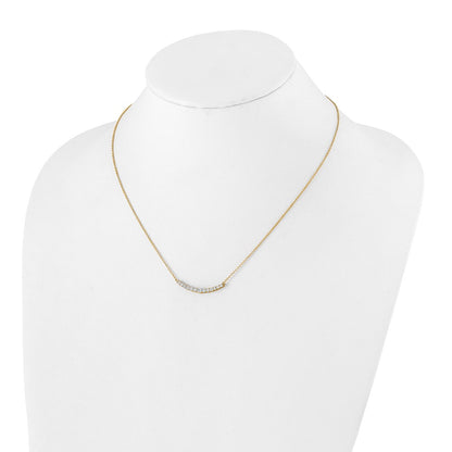 14k 1/2 carat Lab Grown Diamond VS/SI+ G+ Complete 18 inch Fashion Bar Necklace