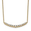 14k 1/2 carat Lab Grown Diamond VS/SI+ G+ Complete 18 inch Fashion Bar Necklace