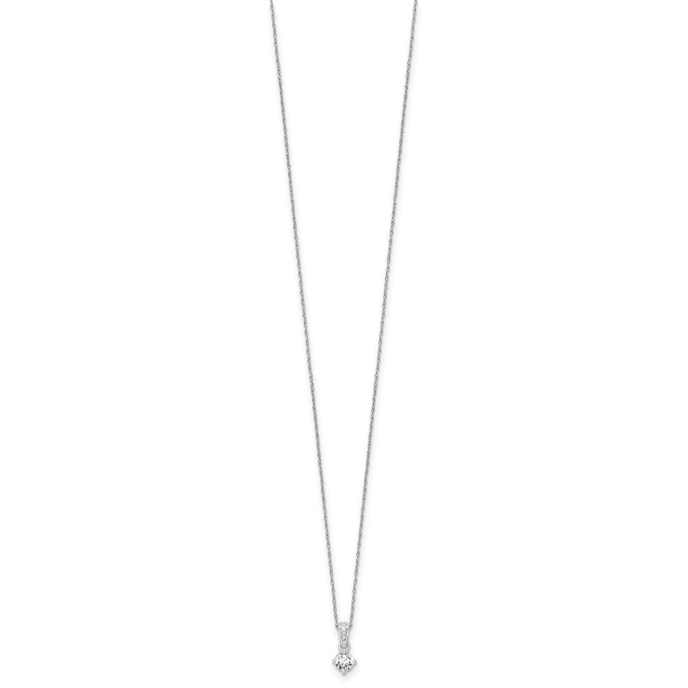 14k White Gold 1/3 carat Lab Grown Diamond VS/SI+ G+ 18 inch Pendant Necklace