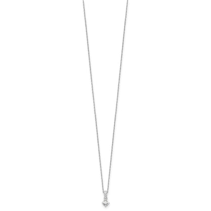 14k White Gold 1/3 carat Lab Grown Diamond VS/SI+ G+ 18 inch Pendant Necklace