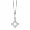 True Origin 14K White Gold 1/4 carat Lab Grown Diamond VS+ F+ Complete 18 in Bloom Floral Necklace