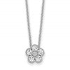 True Origin 14K White Gold 1/2 carat Lab Grown Diamond VS+ F+ Complete 18 in Floral Necklace