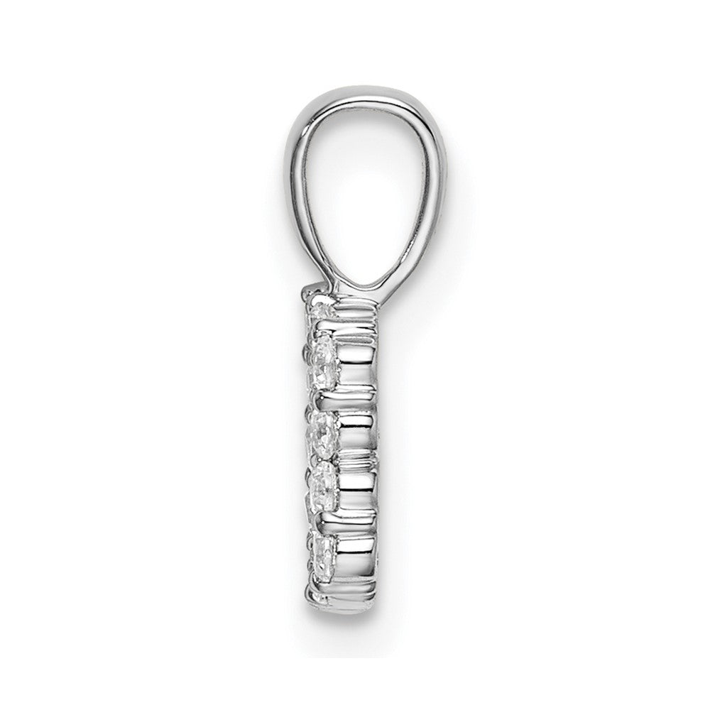 14k White Gold 1/8 carat Lab Grown Diamond VS/SI+ G+ Complete Letter B Intitial Pendant