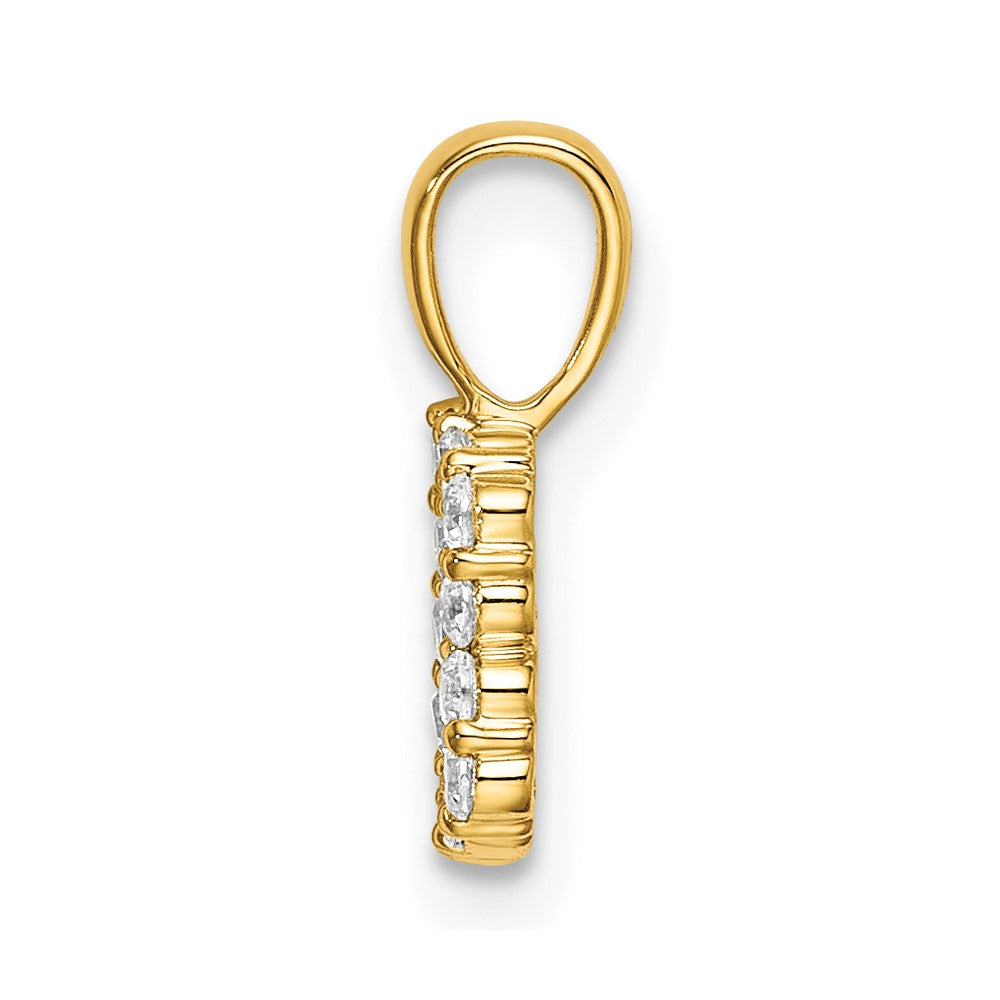 14k 1/8 carat Lab Grown Diamond VS/SI+ G+ Complete Letter B Intitial Pendant