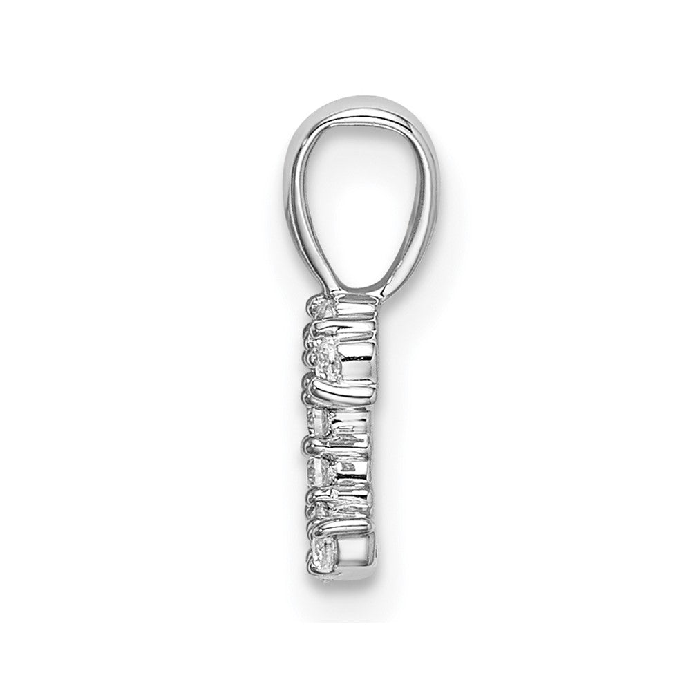 14k White Gold 1/10 carat Lab Grown Diamond VS/SI+ G+ Complete Letter C Initial Pendant