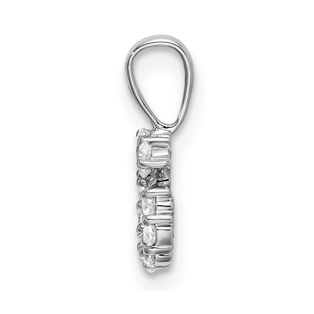 14k White Gold 1/8 carat Lab Grown Diamond VS/SI+ G+ Complete Letter G Intitial Pendant
