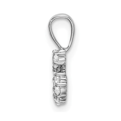 14k White Gold 1/8 carat Lab Grown Diamond VS/SI+ G+ Complete Letter G Intitial Pendant