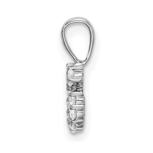 14k White Gold 1/8 carat Lab Grown Diamond VS/SI+ G+ Complete Letter G Intitial Pendant
