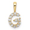 14k 1/8 carat Lab Grown Diamond VS/SI+ G+ Complete Letter G Intitial Pendant
