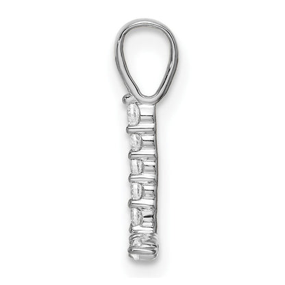 14k White Gold 1/10 carat Lab Grown Diamond VS/SI+ G+ Complete Letter L Initial Pendant